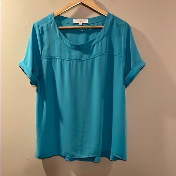 LOFT Cuffed Sleeve Boxy Blouse - Picture 1 of 7